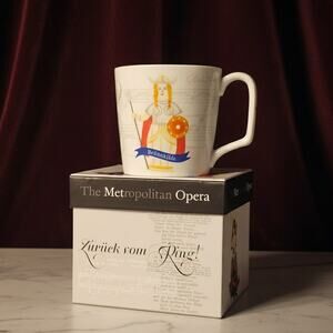 Metropolitan Opera “Brünnhilde & Wotan” Mug NIB – Richard Wagner Ring Cycle